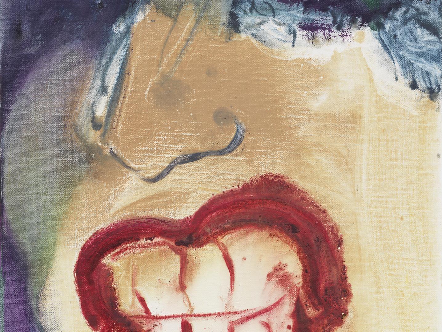 Marlene Dumas, Teeth, 2018. Oil on canvas, 40 x 30 cm. Private Collection, Madrid © Marlene Dumas. Courtesy the Artist and David Zwirner. Photo: Kerry McFate
