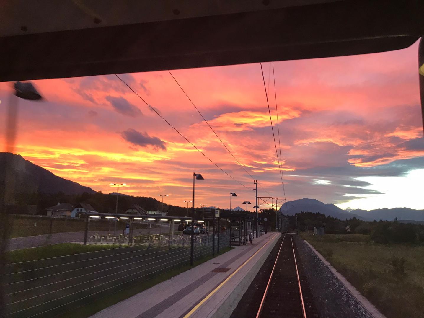 View from the train to Ljubljana