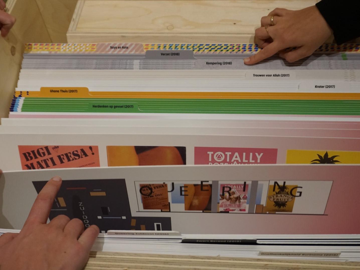 'Card index' with past exhibitions at Imagine IC.