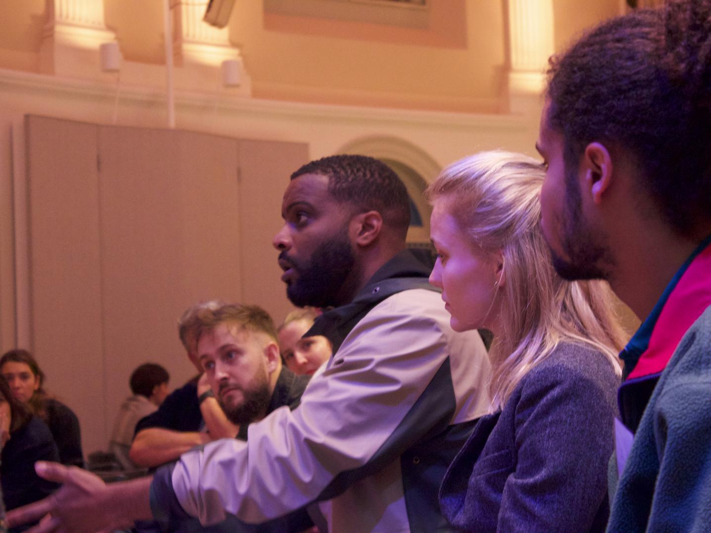 Niko Barrena, Kévi Donat and Nathan Twentyman during the Black Archives workshop.