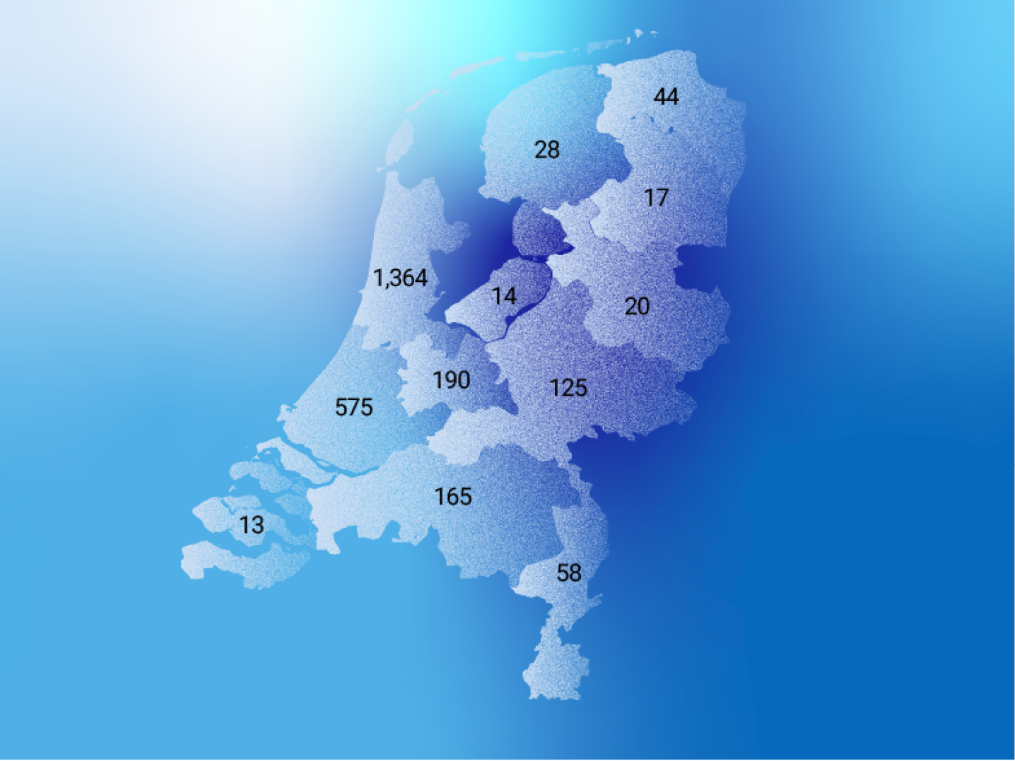 Heat map shows the Dutch provinces with the most internationally active makers in 2024