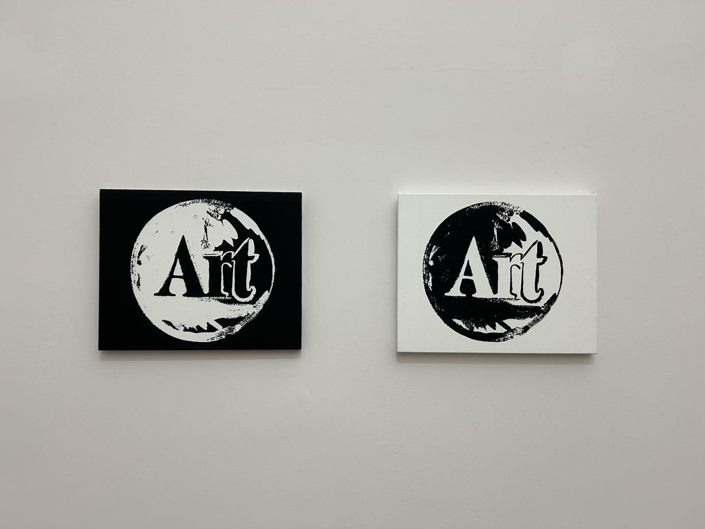 black and white negative with the word Art