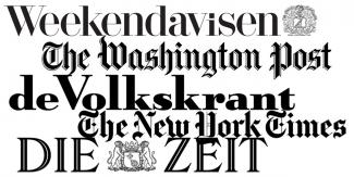 Logo's of the five awarded newspapers