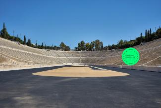 The Panathenaic Stadium on May 13 during the lockdown. Photo by George E. Koronaios