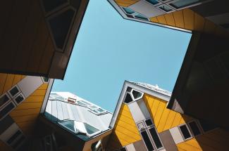 Worms-eye view of the Rotterdam cube houses