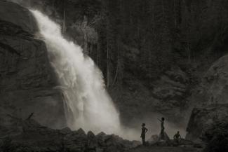 Im Wald, Am Wasserfall by Erwin Olaf, from the Im Wald collection, 2020.