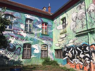 Metelkova mesto cultural center in Ljubljana, Slovenia