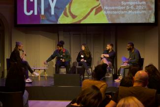 Moderator Simon de Leeuw, Nathan Twentyman, Irem Alpay, Niko Barrena and Kévi Donat. Photo by Kevin Pieterse