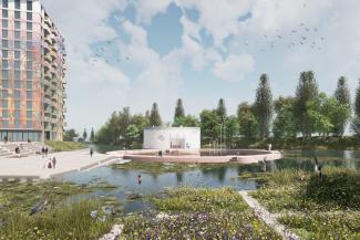 Floating art Pavilion, Floriade 2022. by Studio Ossidiana