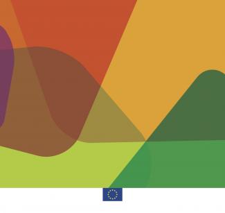 Bright colours of the European Heritage logo