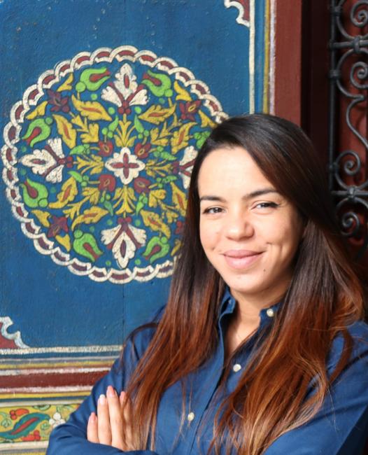 portrait of Salma Benouaicha, Cultural mediator at the National Museum of Music Dar Jamaï in Meknes