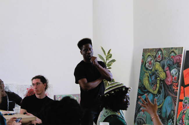 Artist in conversation about his work