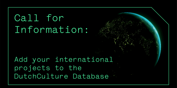 DutchCulture Database 2023 - Call for Information