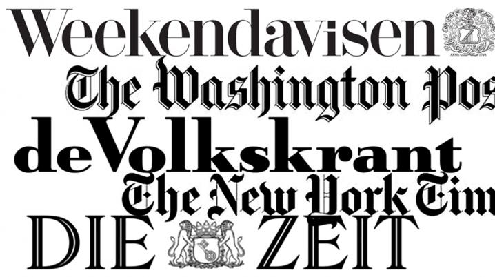 Logo's of the five awarded newspapers
