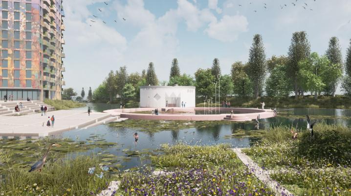 Floating art Pavilion, Floriade 2022. by Studio Ossidiana