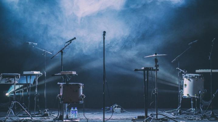 Set up of a musical stage