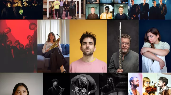 a collage of dutch jazz artists