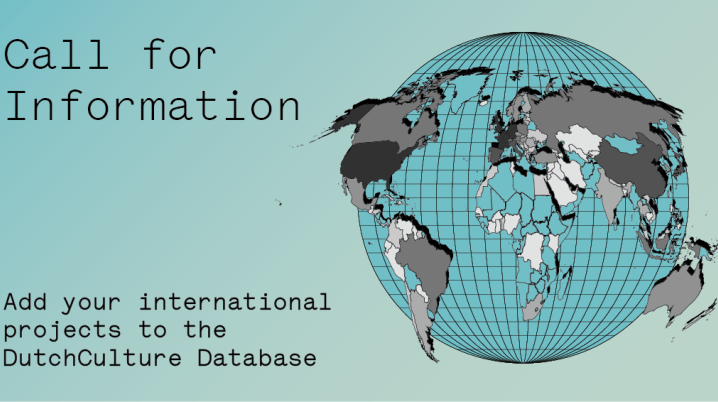 A graphic world map over a gradiant background.