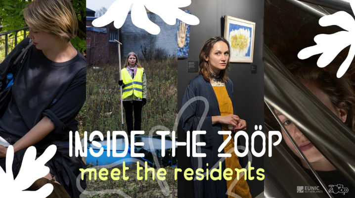four portraits and inside the zoop caption