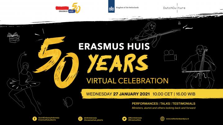 Erasmus Huis 50 Years Young Banner